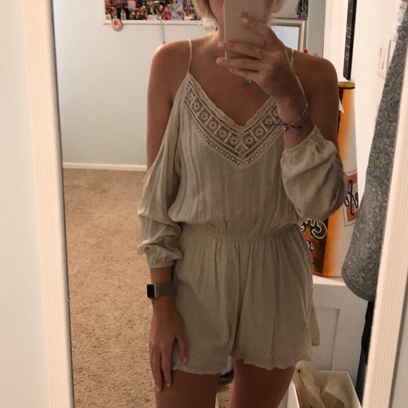 Ecote Pants - Nude/cream romper